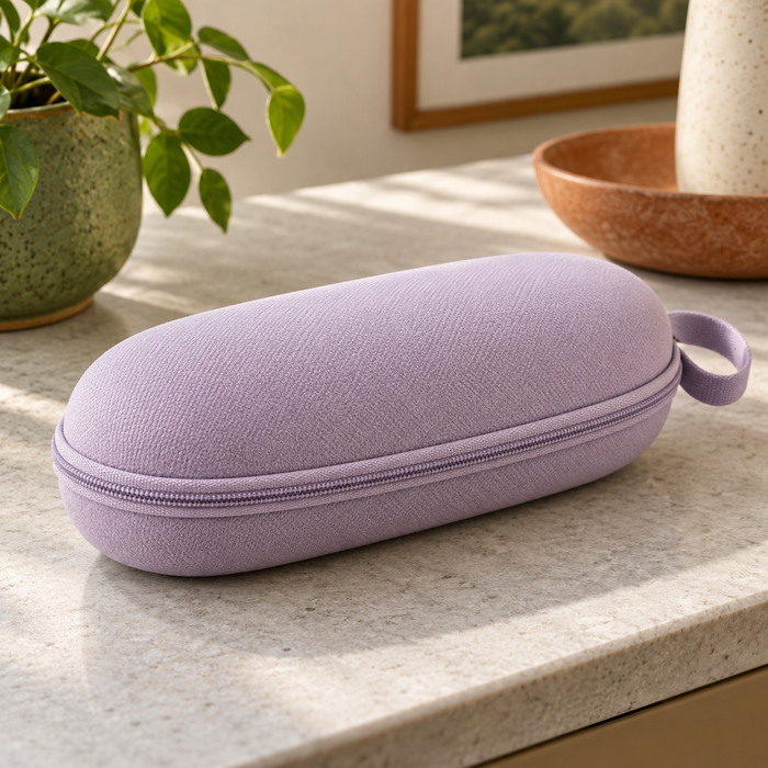 Lilac Loop Eyeglass Case — AI-generated design illustration