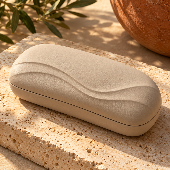 Sand Dune Eyeglass Case — AI-generated design illustration